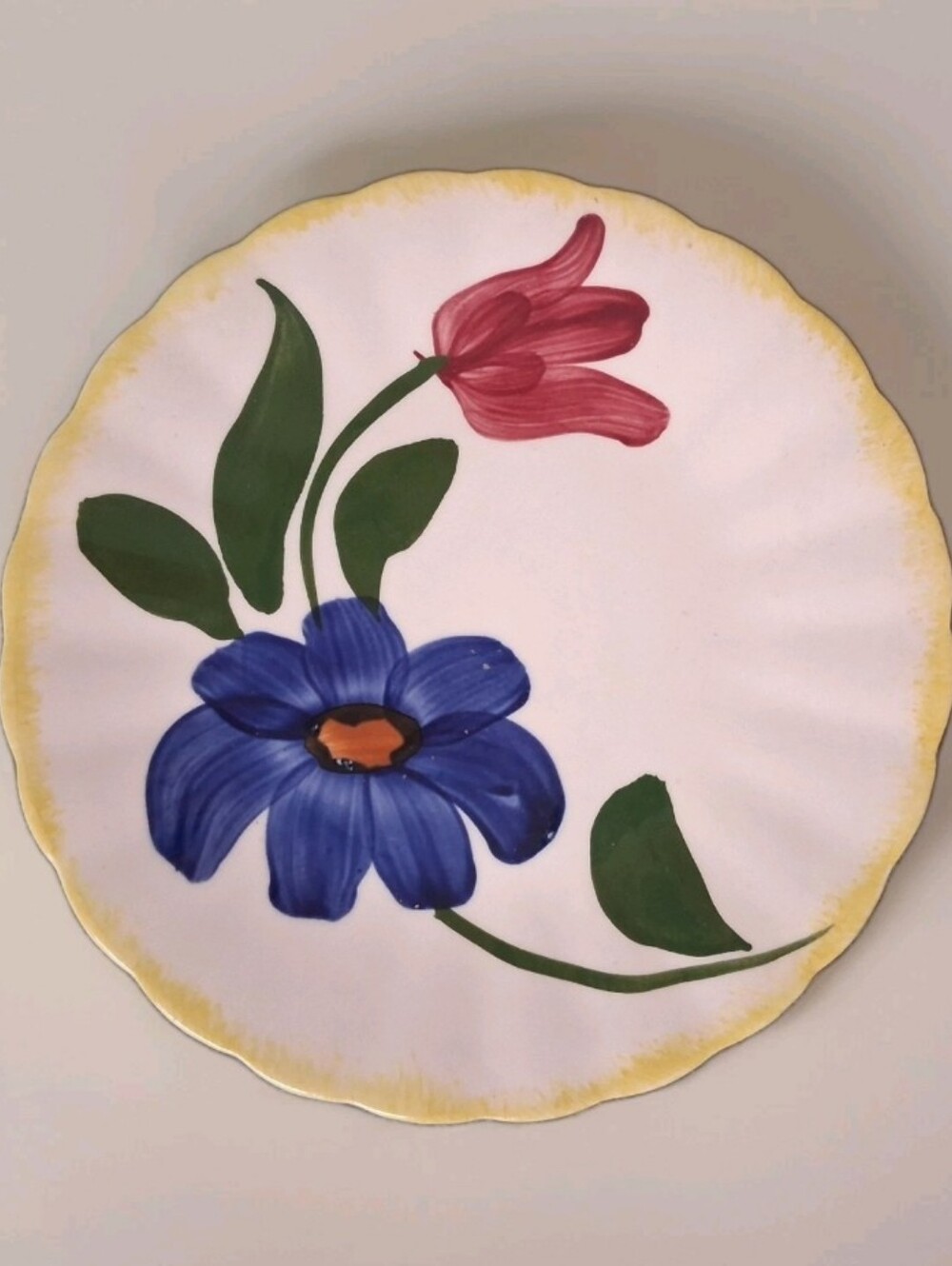 Vintage Blue Ridge Southern Pottery Bread & Butter Plate Sun Bouquet 6.25"